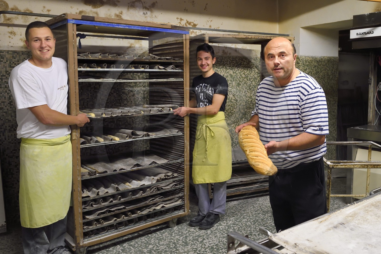 France, Alpes-Maritimes, Antibes, commune libre du Safranier, the baker Jean-Paul Veziano