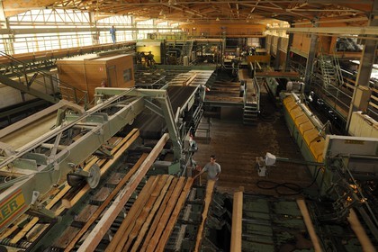 France, Moselle (57), scierie Abreschviller Sciages