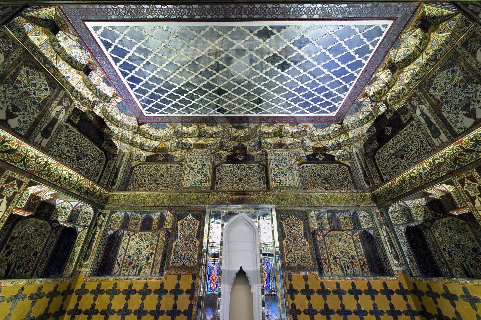 Azerbaïdjan, Sheki (Shaki), Palais des Khans de Shaki construit en 1797 par Muhammed Hasan Khan, Salle de consultation