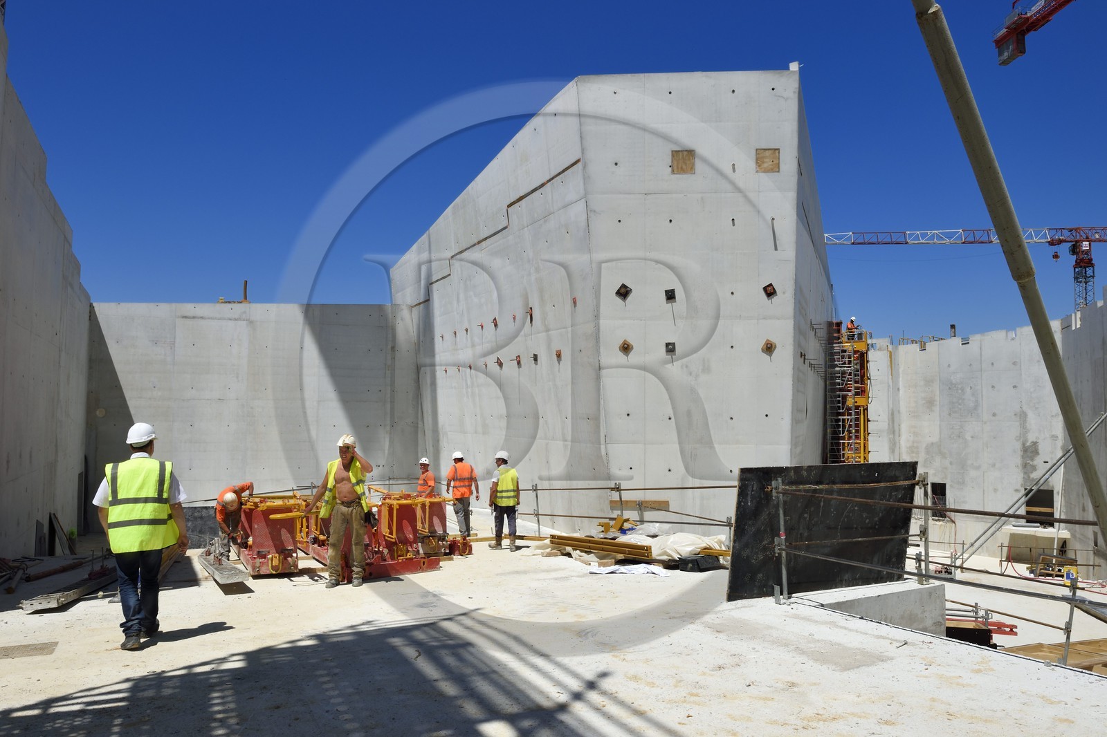France, Dordogne (24), Montignac, chantier du futur Centre International de l'Art pariétal de Montignac-Lascaux (Lascaux 4)