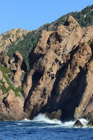 France, Corse du Sud, Golfe de Girolata, listed as World Heritage by UNESCO, the Capo Senino