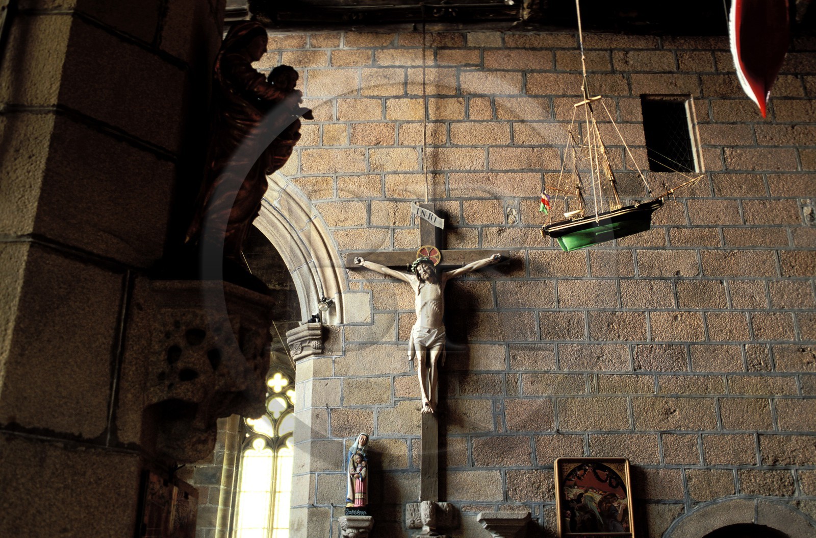 France, Côtes d'Armor, Ploumanach (region of Perros Guirrec), ex voto in the chapel of the Brightness (Clarte)