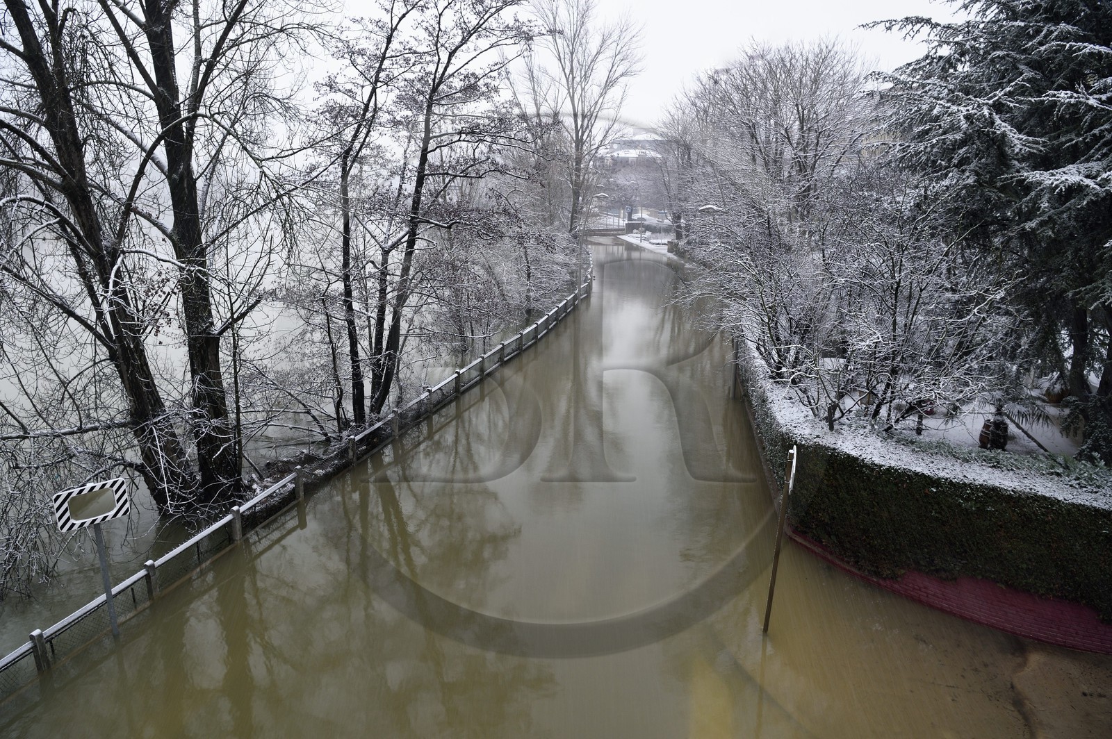 France, Val-de-Marne (94), les bords de Marne, Bry-sur-Marne, les bords de Marne inondés