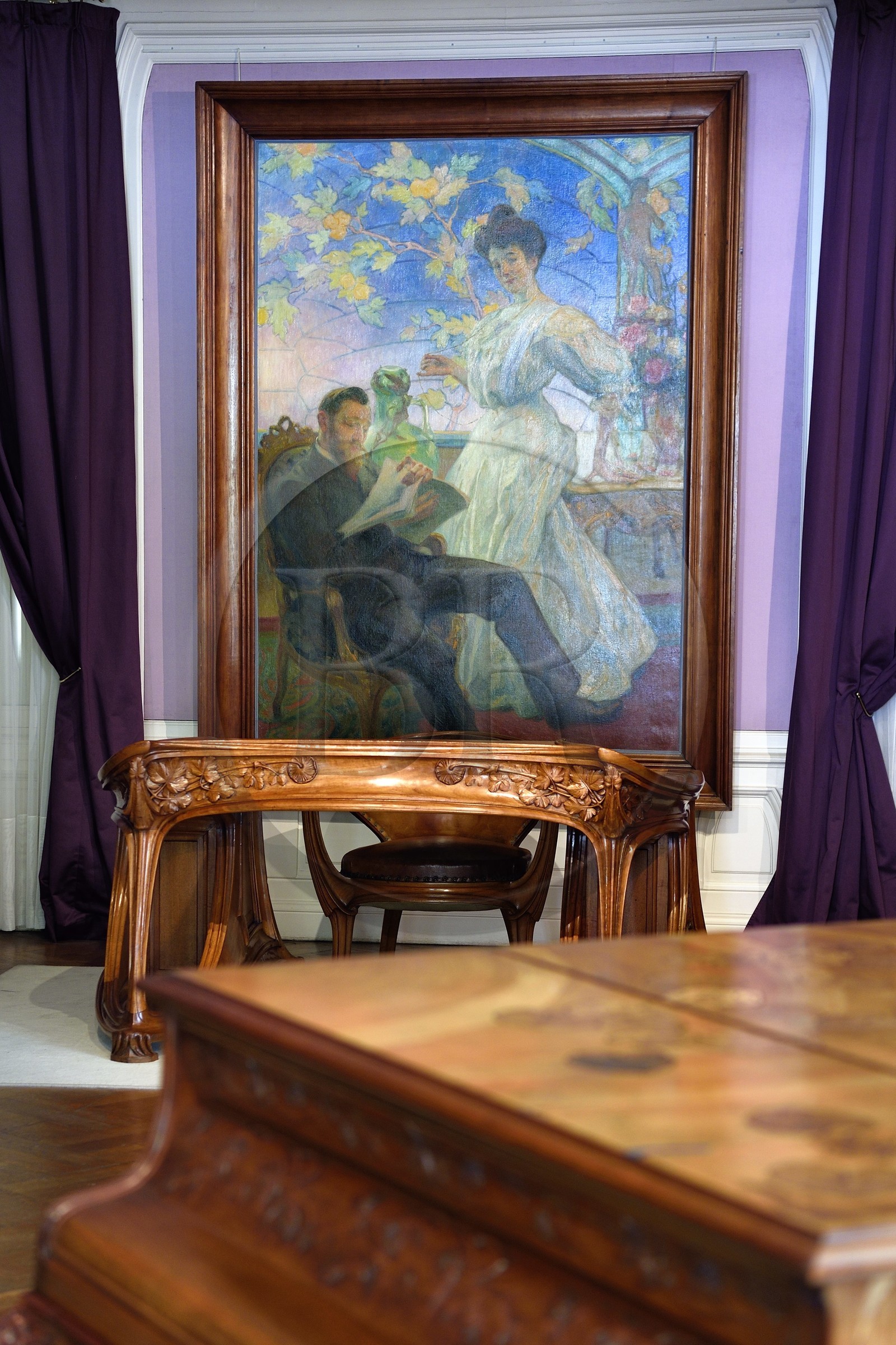 France, Meurthe-et-Moselle (54), Nancy, musée de l'Ecole de Nancy dans l'ancienne propriété d'Eugène Corbin, Monsieur et Madame Corbin, peinture de Victor Prouvé