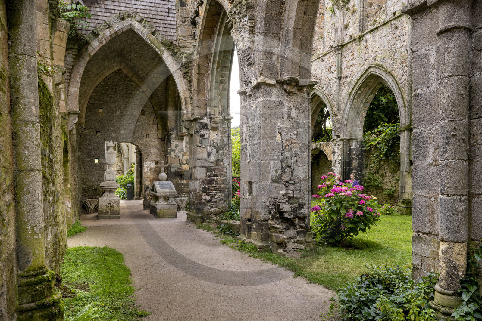 France, Côtes d'Armor (22), Paimpol, abbaye de Beauport du XIIIème siècle, intérieur de l'église abbatiale