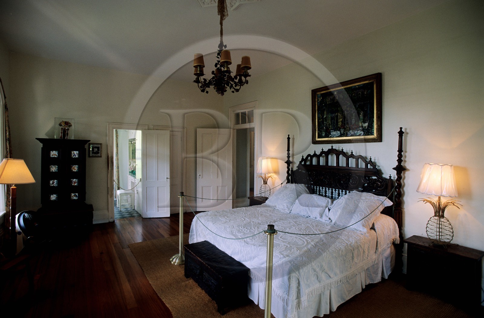 Etats-Unis, Floride, Key West, maison d'Hemingway, la chambre à coucher