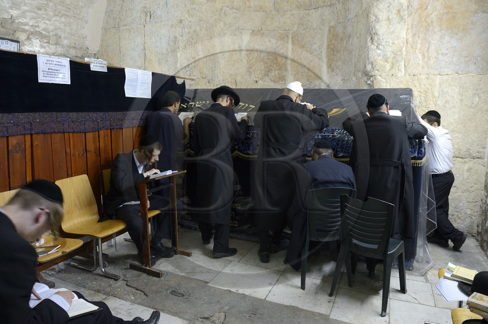 Israel, Jérusalem, ville sainte, vieille-ville classée Patrimoine Mondial de l'UNESCO, tombeau du Roi David qui se situe dans un coin du rez de chaussée des vestiges de l'ancienne église byzantine Hagia Sion aujourd'hui faisant partie de la diaspora Yeshiva