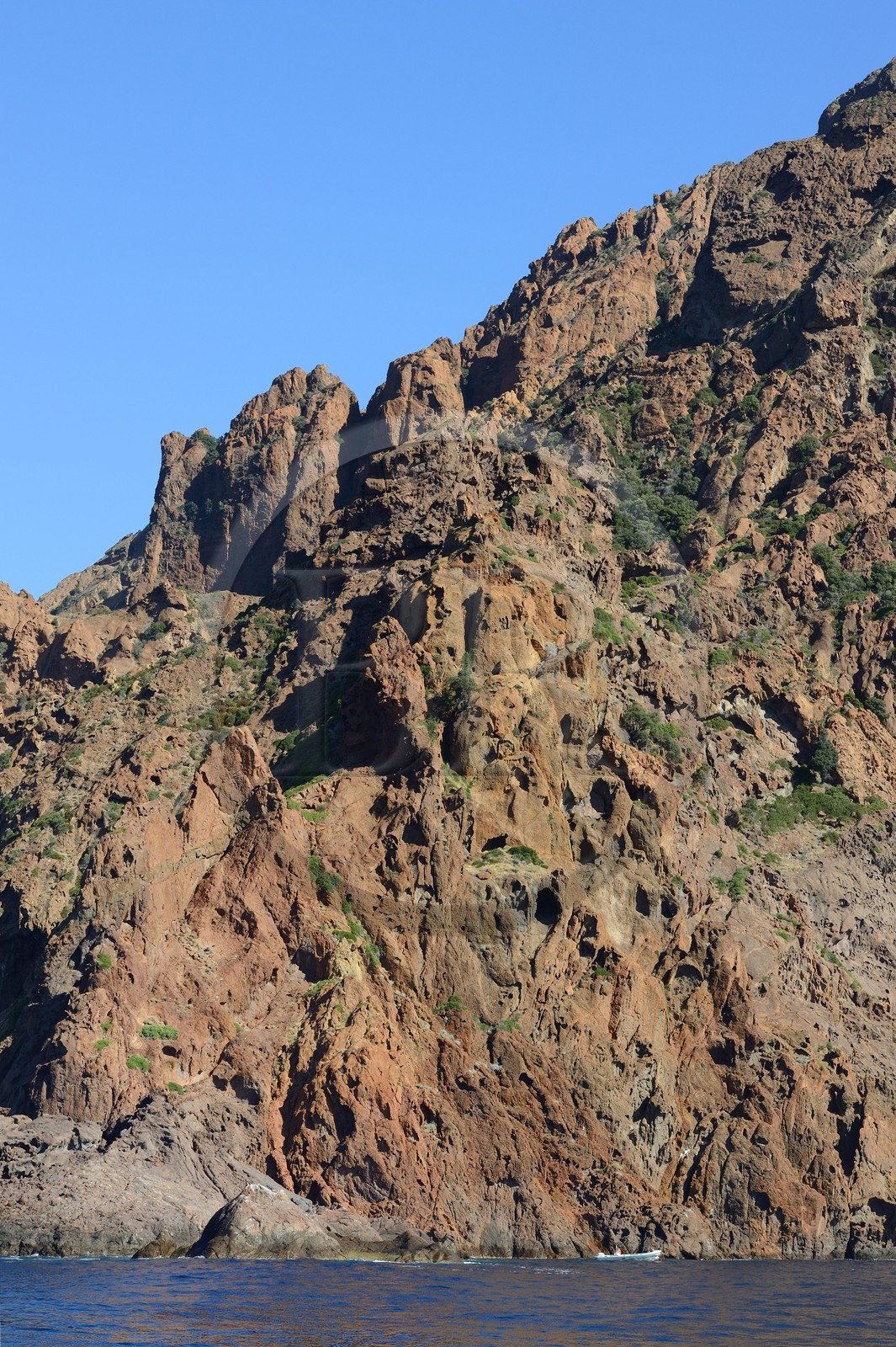 France, Corse-du-Sud (2A), Golfe de Girolata, classé Patrimoine Mondial de l'UNESCO, le Capo Senino