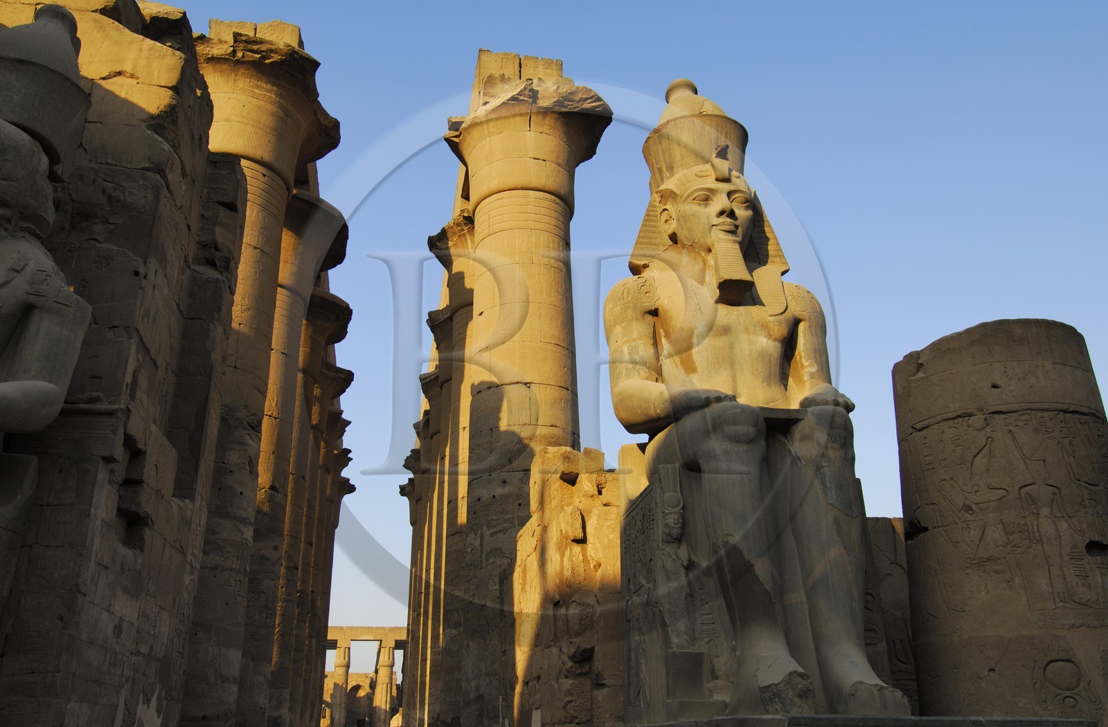 Egypt, Upper Egypt, Nile Valley, Luxor Temple listed as World Heritage by UNESCO, Ramesses II courtyard