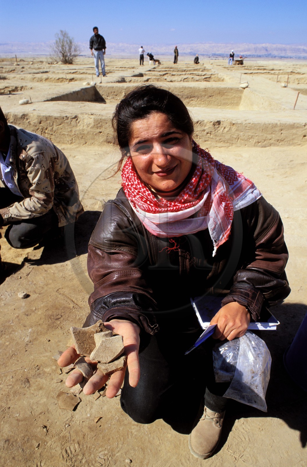 Jordanie, la Mer Morte, Béthanie au delà du Jourdain, la directrice des fouilles archéologiques
