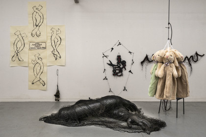 France, Hauts de Seine, Malakoff, works in progress in the studio of artist Annette Messager