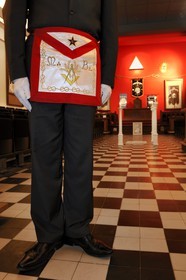 France, Paris, Grand Lodge of France (GLDF), Masonic Temple, Master Freemason Apron