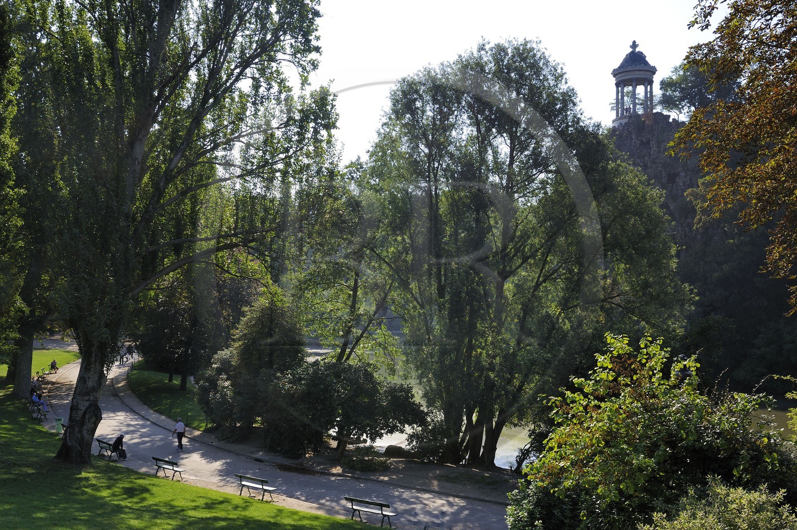 France, Paris (75), parc des Buttes Chaumont, le Belvédère ou temple de la Sybille