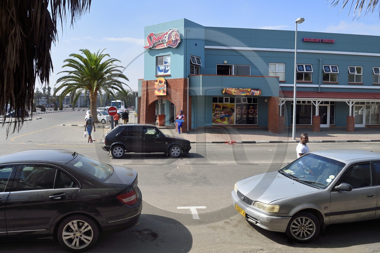 Namibie, région de Erongo, Walvis Bay, magasin dans Theo-Ben Gurirab street