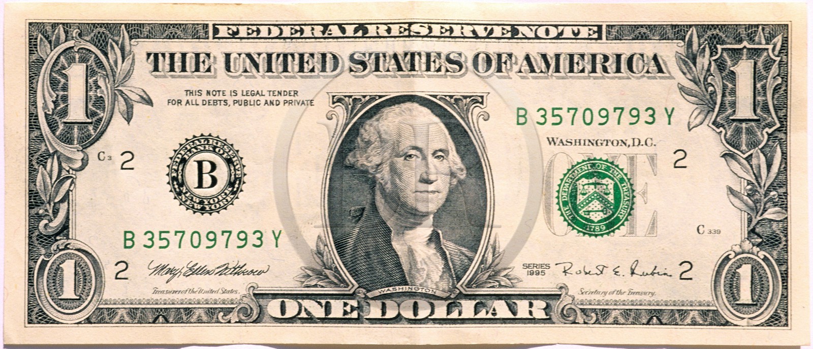 Etats-Unis, New York, billet d'un dollar