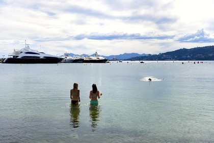 France, Alpes-Maritimes (06), Antibes,  plage des pêcheurs à  Juan-les-Pins