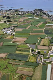 France, Finistere, Batz Island (aerial view)
