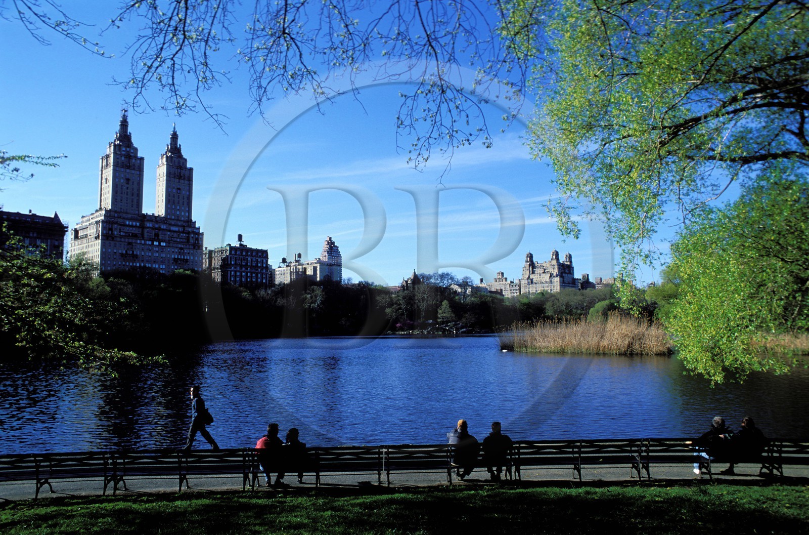 Etats-Unis, New York, Central Park, le Lac et Upper West Side