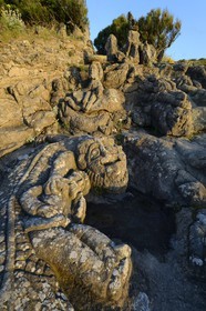 France, Ille-et-Vilaine (35), Saint-Malo, Rothéneuf, rochers sculpté par l'abbé Fouré entre 1870 et 1904