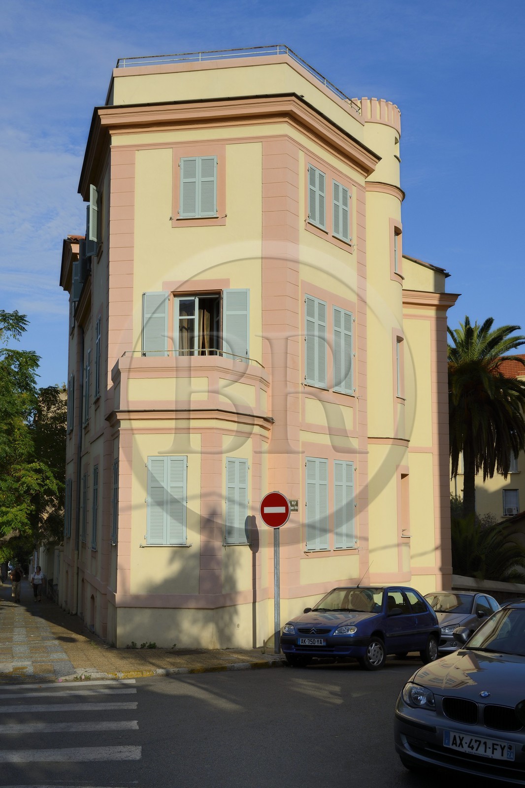 France, Corse-du-Sud (2A), Ajaccio, quartier dit des étrangers, Villa della Rocca à l'angle de la rue Gabriel Péri où Henri Matisse séjourna en 1898