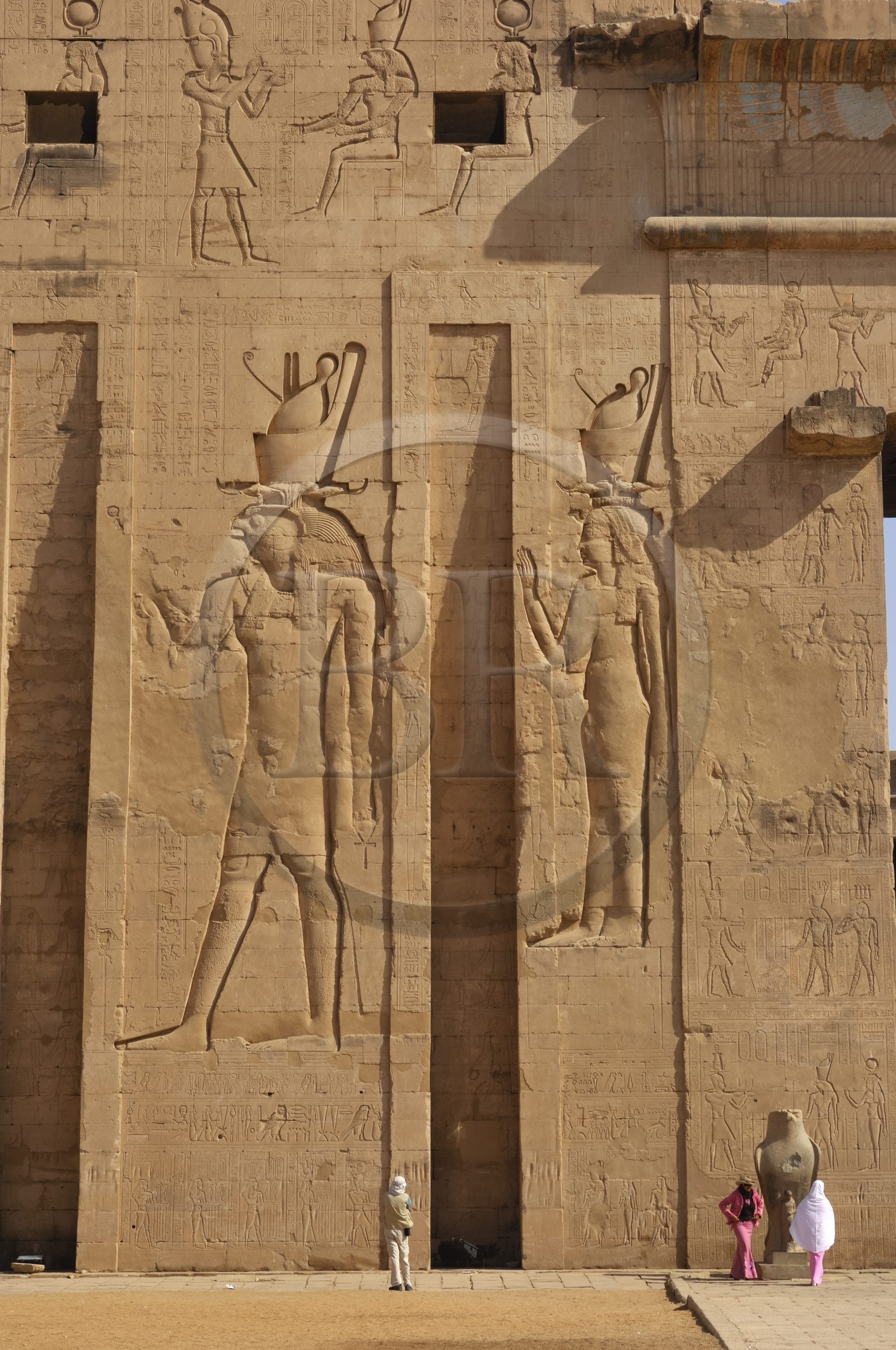 Egypte, Haute Egypte, vallée du Nil, Edfou, temple dédié au dieu Horus