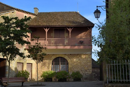 France, Dordogne, Perigord Noir, Belves, labelled Les Plus Beaux Villages de France (The Most Beautiful Villages of France), a house in rue des Filhols