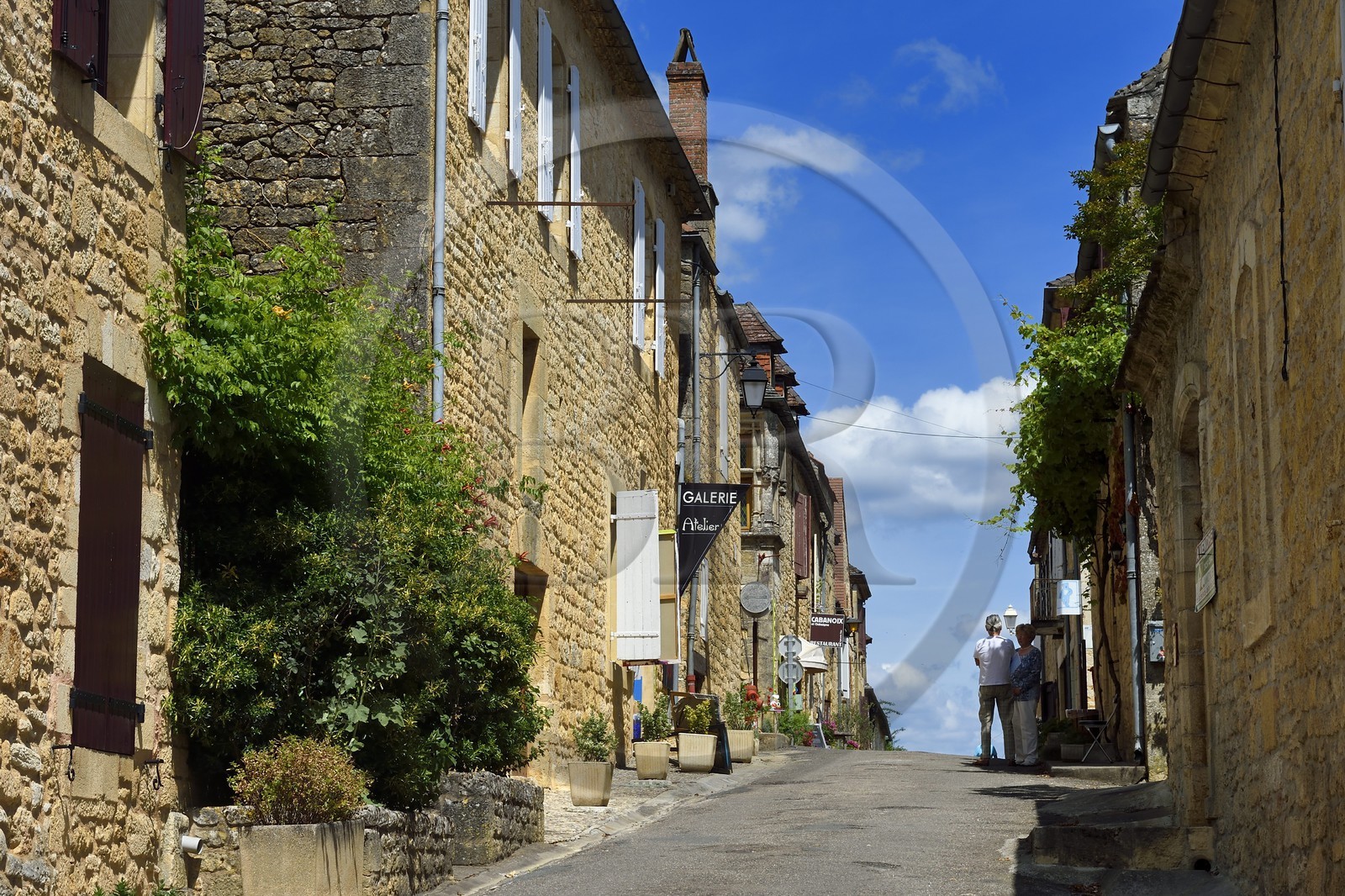 France, Dordogne, Perigord Noir, Dordogne Valley, Domme, labelled Les Plus Beaux Villages de France (The Most Beautiful Villages of France), la Porte Delbos street