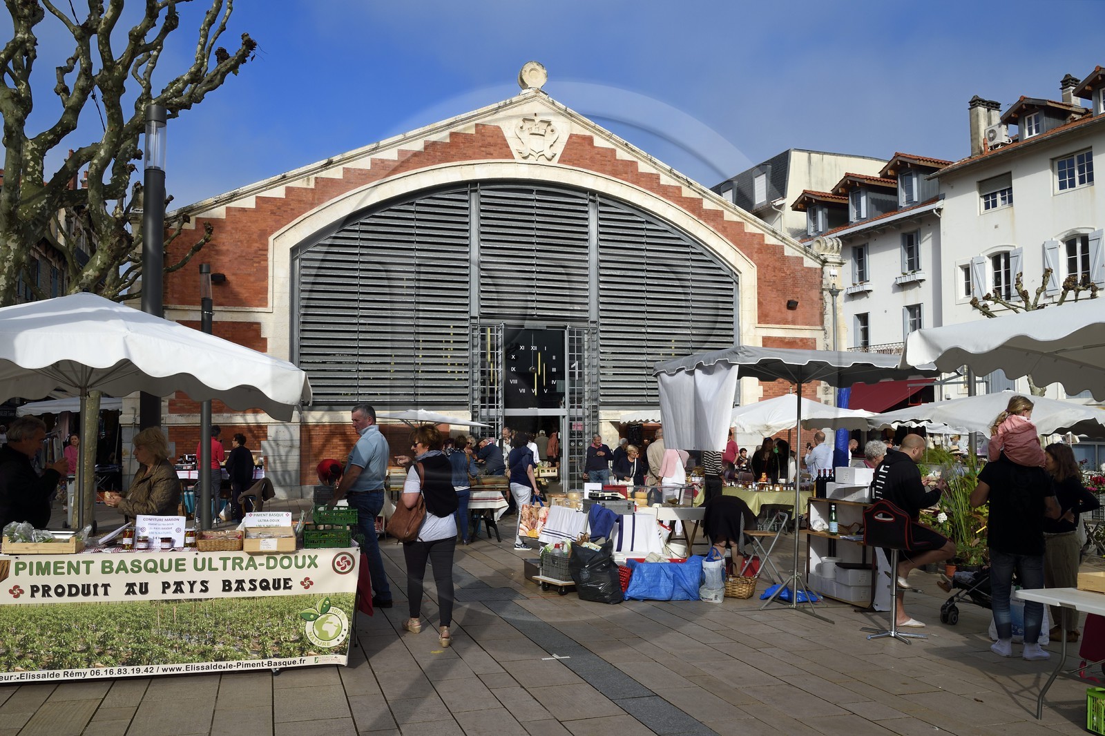 France, Pyrénées-Atlantiques (64), Pays-Basque, Biarritz, le marché couvert des Halles