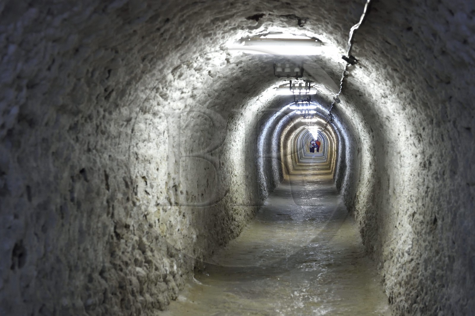 Romania, Transylvania, Cluj region, Turda, former Turda salt mine whose exploitation began in Roman times transformed into a leisure center and health, access tunnel