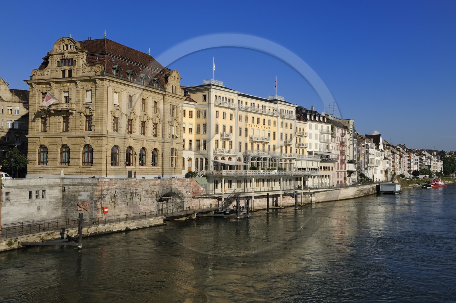 Switzerland, Basel, the Three Kings Hotel