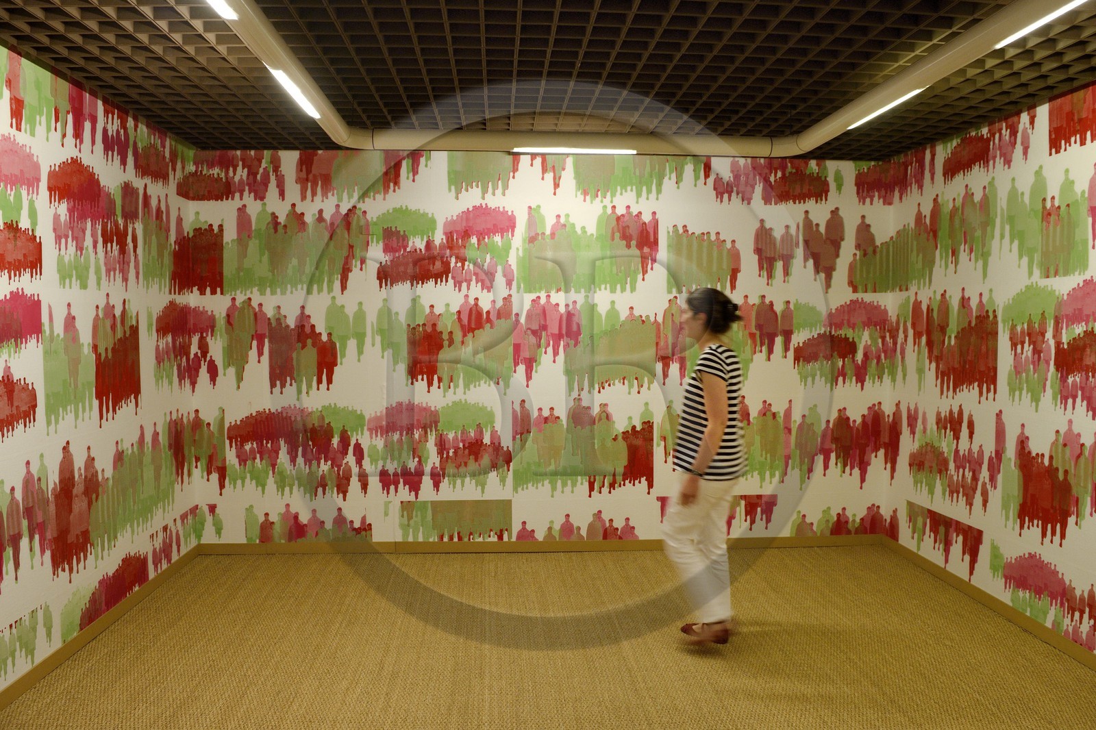 France, Haut Rhin, Mulhouse, Rixheim, Museum of the wallpaper, winning creation by Moussa Moussa for the Upper Rhine school