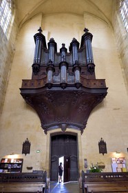 France, Dordogne (24), Périgord Noir, vallée de la Dordogne, Sarlat-la-Canéda, cathédrale Saint Sacerdos, le grand orgue de Jean-François L'Épine (1752)