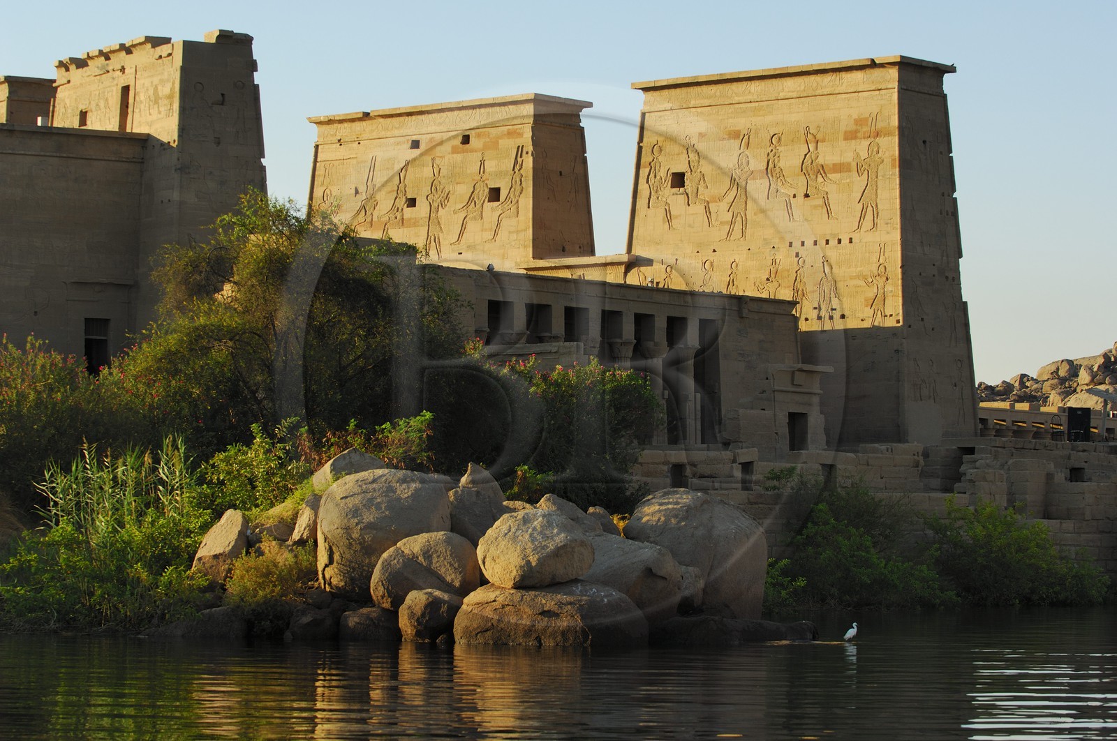 Egypte, Haute-Egypte, Nubie, vallée du Nil, Assouan, île d'Agilka, Philae classé Patrimoine Mondial de l'UNESCO, le temple d'Isis