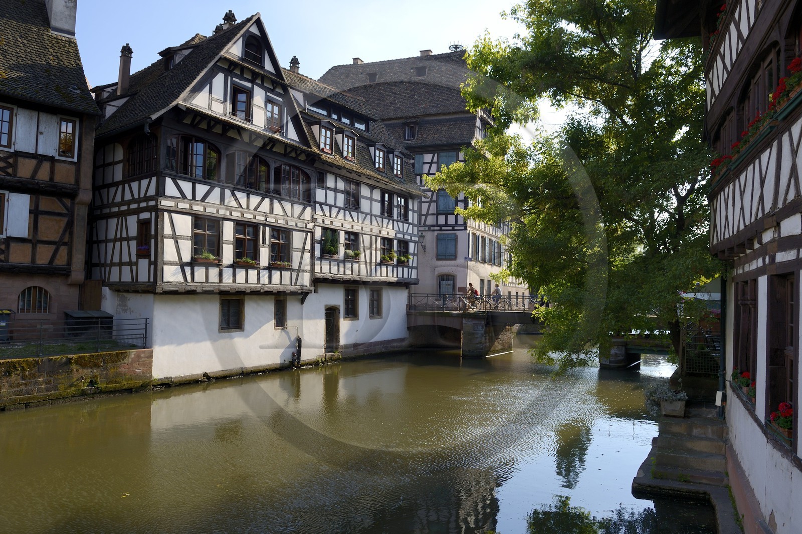 France, Bas Rhin, Strasbourg, old town listed as World Heritage by UNESCO, Petite France District, the Pont du Faisan on the Ill river