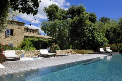 France, Gard (30), région du Pays d'Uzège, chambres d'hôtes de luxe le Clos du Léthé au hameau de Saint-Médiers à Montaren et Saint-Médiers