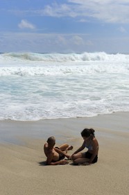 France, île de la Réunion, la côte sud, plage de Grand-Anse