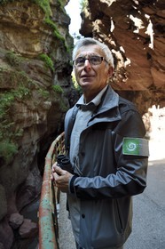 France, Alpes Maritimes, Mercantour Massif, Gorges of Cians, the park's ranger Jean Louis Cossa