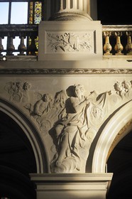 France, Yvelines (78), château de Versailles, classé Patrimoine Mondial de l'UNESCO, la Chapelle Royale, détail de la tribune
