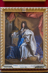 France, Oise (60), Chantilly, le chateau de Chantilly, le musée Condé, portrait de Louis XIV par Hyacinthe Rigaud