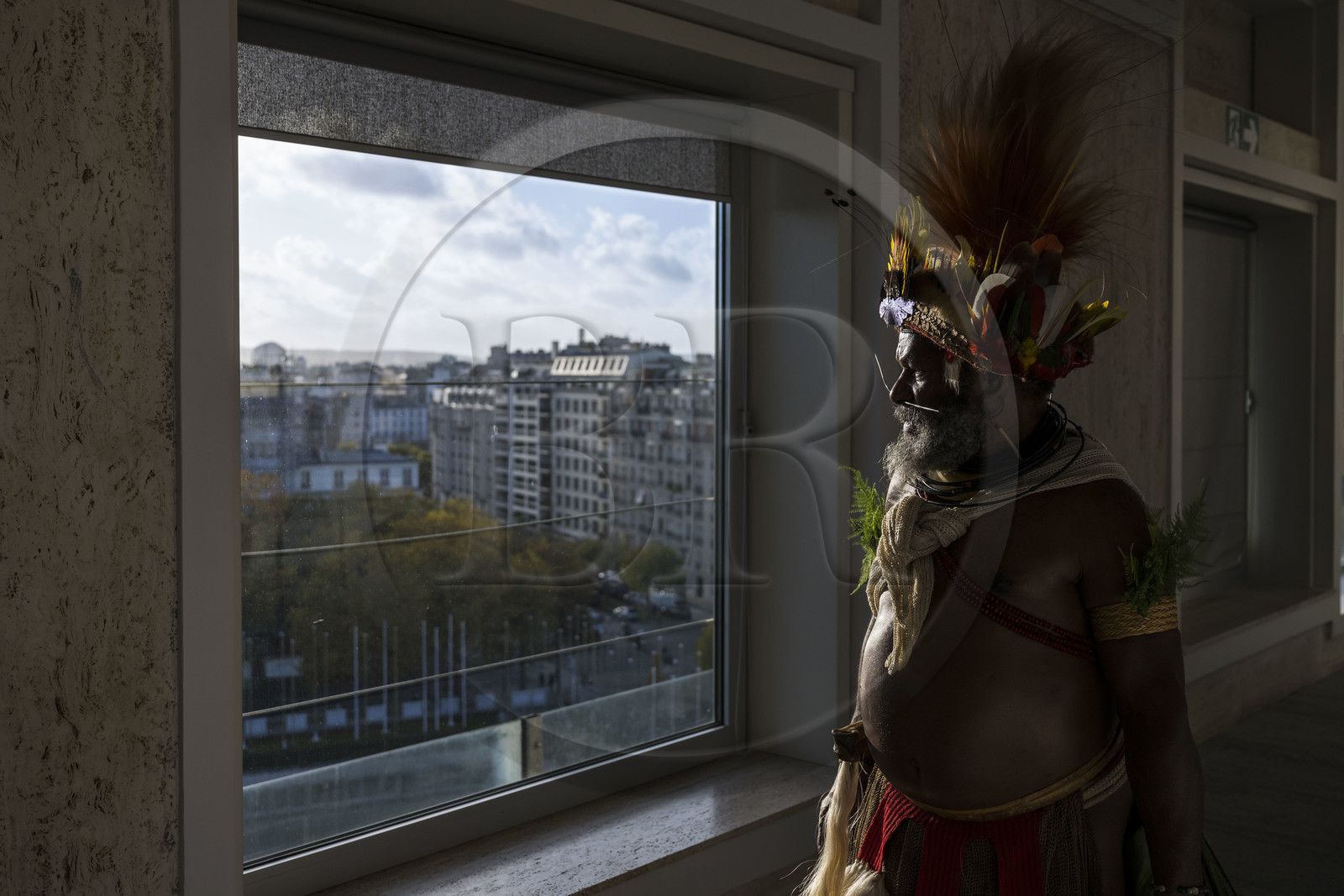 France, Paris (75), siège de l'UNESCO, le chef Papou Mundiya Kepanga