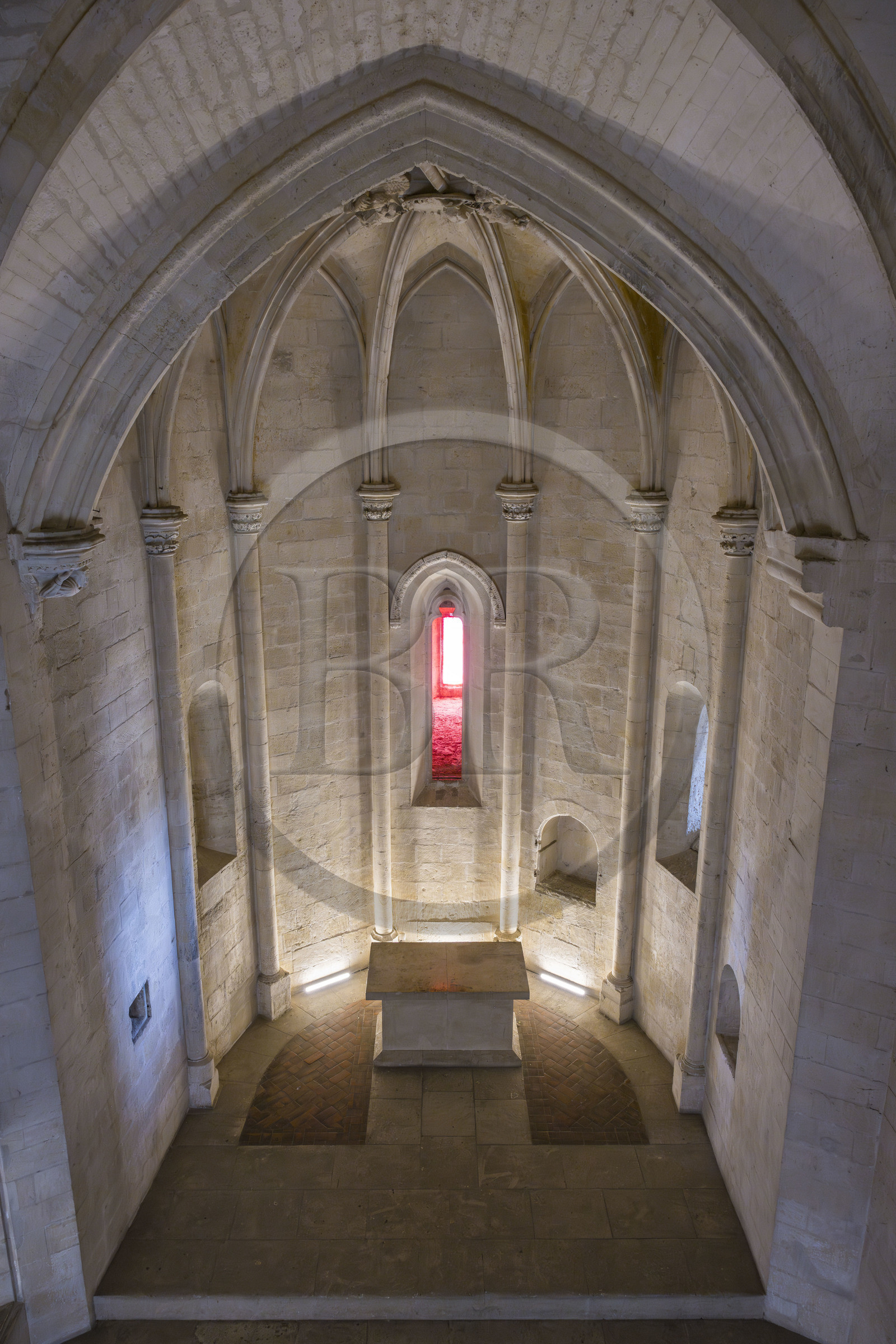 France, Bouches-du-Rhône (13), Tarascon, le chateau du roi René datant du XVe siècle, chapelle basse ou chapelle de la Vierge