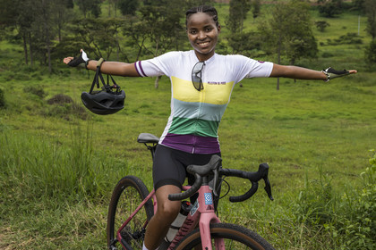 Rwanda, Kigali, la cycliste professionnelle rwandaise Violetta Neza