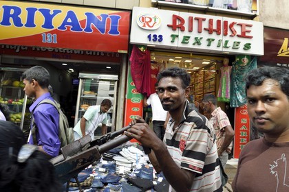 Sri Lanka, province de l'ouest, district de Colombo, Colombo, le bazar animé de Pettah dans 2nd Cross street
