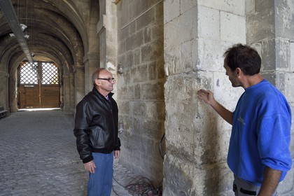 France, Charente-Maritime, La Rochelle, the Porte Royale (Royal Gate) built between 1706 and 1723, English prisoners graffiti