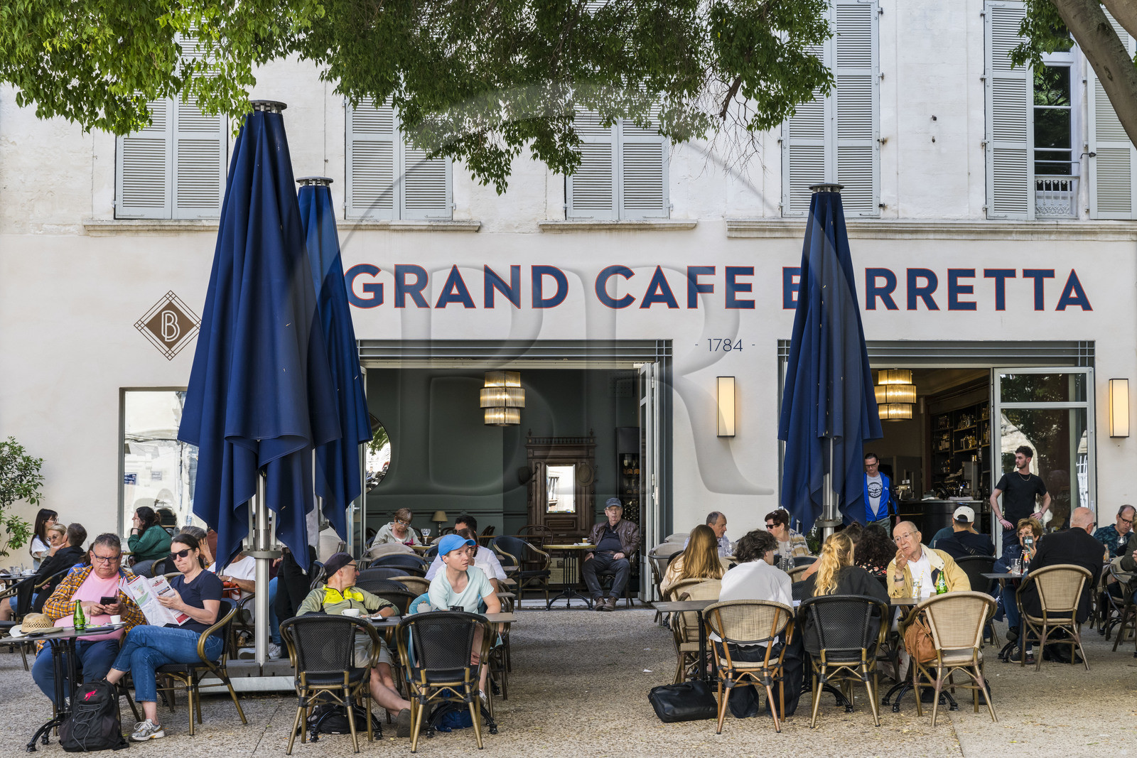 France, Vaucluse (84), Avignon, place Saint Didier, Grand Café Barretta