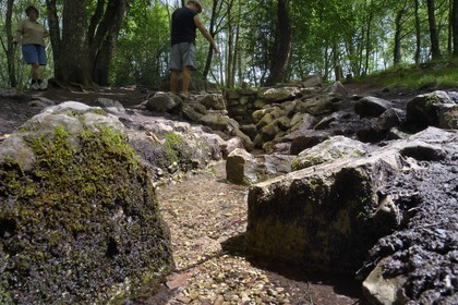 France, Ille-et-Vilaine (35), forêt de Brocéliande, la fontaine de Barenton