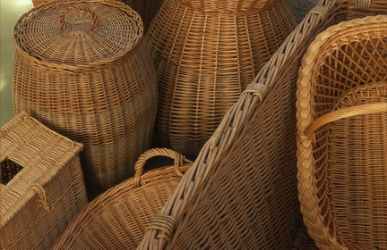 France, Haute Marne, Fayl Billot, wicker baskets at the national school of basket making