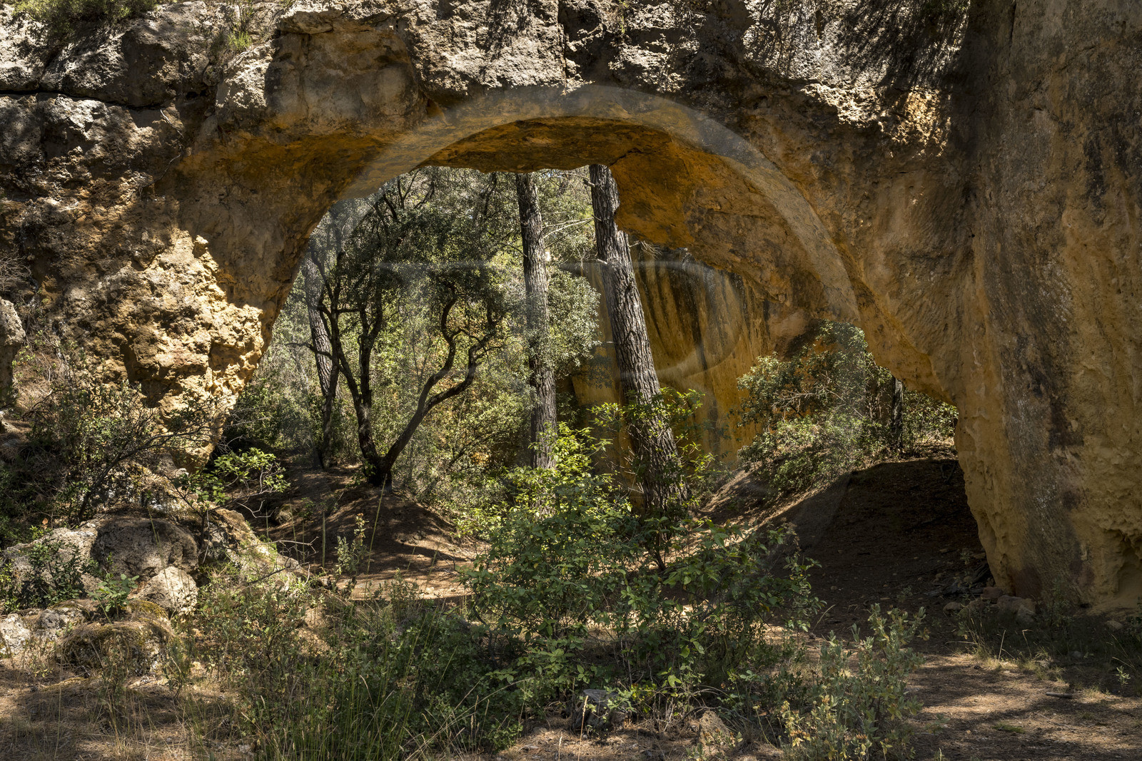 France, Bouches-du-Rhône (13), Aix en Provence, plateau de Bibemus, les carrières de Bibemus qui ont inspirées de nombreuses toiles de Cézanne