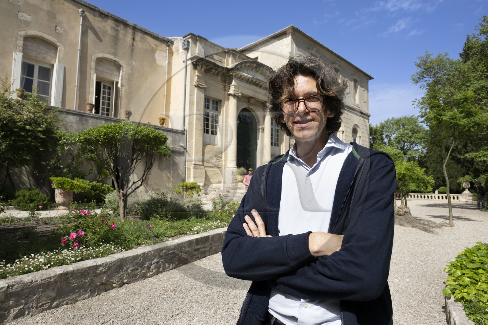 France (30), Gard, Villeneuve-lès-Avignon, les jardins de l'ancienne abbaye bénédictine de Saint André, Gustave Viennet propriétaire de l'abbaye