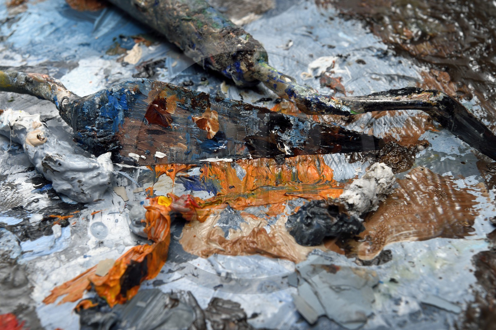 France, Val-de-Marne (94), Yvry-sur-Seine, Atelier de Fred Kleinberg, travail pour l'exposition Odyssée